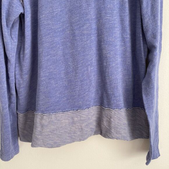 Free People FP Beach Cocoon Cowl Neck Pullover Purple Cotton Long Sleeve Top M/L - Picture 9 of 11